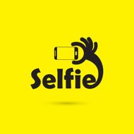 Taking selfie portrait photo on smart phone concept icon N2