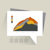 Example of business flat design graph