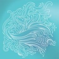 Blue sea ornament N2