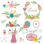 Bright set for wedding design