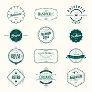 Retro vintage labels set
