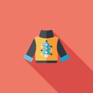 Sweater flat icon with long shadow eps10 N25