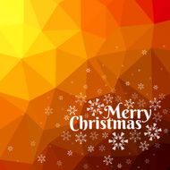 Merry Christmas card with triangle background