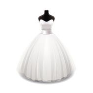 Wedding dress isolated on white vector