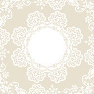 white lace on beige background N2