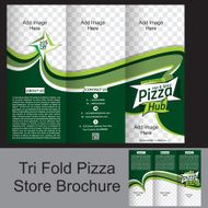 tri fold pizza store brochure N2