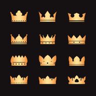gold vector crowns