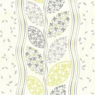 Seamless pattern of abstract blooming branches