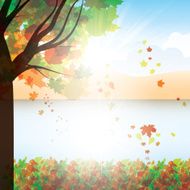 Autumn abstract background with leaf N25