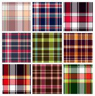 Seamless textured vector plaid pattern N4
