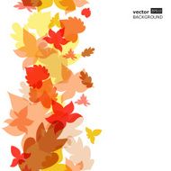 Autumn leaves seamless background Vector illustration N3