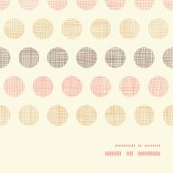 Vintage textile polka dots horizontal frame seamless pattern background