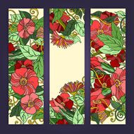 Unique pattern card set with art flowers N13