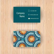 Vector business cards with &quot;fish scale&quot; design N2