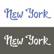 New York hand lettering N4