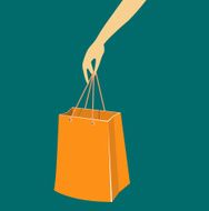 Female hand with shopping bag