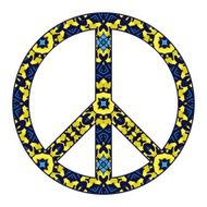 International peace symbol isolated on white N6