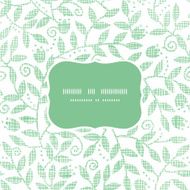 Leaves and swirls textile frame seamless pattern background