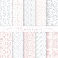 Set of ten seamless modern patterns N5