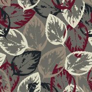 Seamless texture of leaves on gray background