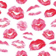 Lips kisses seamless pattern
