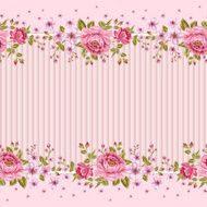 Seamless wallpaper pattern with of pink roses