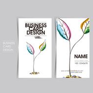 hand drawn style vector business card set