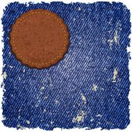 Jeans texture with leather label N2