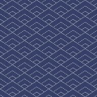 Traditional Japanese Embroidery Ornament with rhombuses Sashiko Vector seamless pattern
