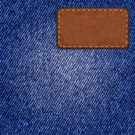Jeans texture with leather label N3