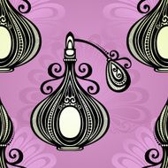 Vector Seamless Pattern with Ornate Perfume N3