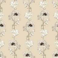 hand drawn flowers seamless pattern N5