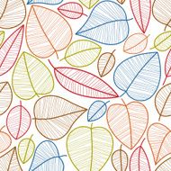 Autumn leaves seamless pattern N22