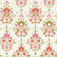 Ornamental Flower Dance Seamless Pattern Background
