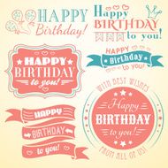 Happy birthday greeting card collection in holiday design N2
