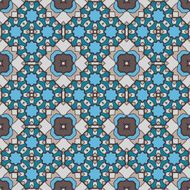 Seamless geometric mandala pattern abstract background N10