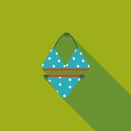 Swimming suit flat icon with long shadow N60