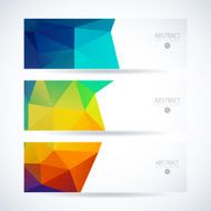 Abstract vector mosaic banners N129