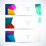 Abstract vector mosaic banners N132