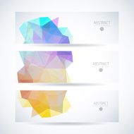 Abstract vector mosaic banners N134