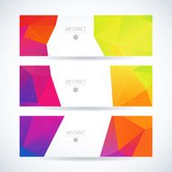 Abstract vector mosaic banners N136