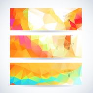 Abstract vector mosaic banners N137