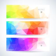 Abstract vector mosaic banners N138