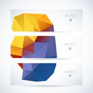 Abstract vector mosaic banners N140