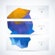 Abstract vector mosaic banners N141