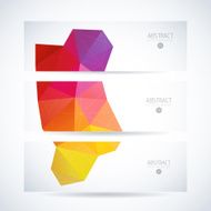 Abstract vector mosaic banners N142