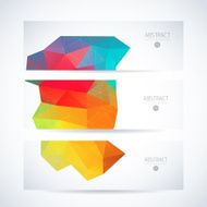 Abstract vector mosaic banners N144