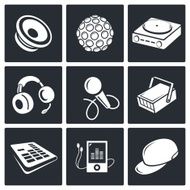 Nightclub vector icon set