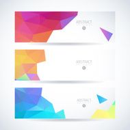 Abstract vector mosaic banners N145