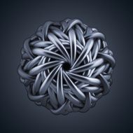 3d abstract microbiological organic shape virus macro N9
